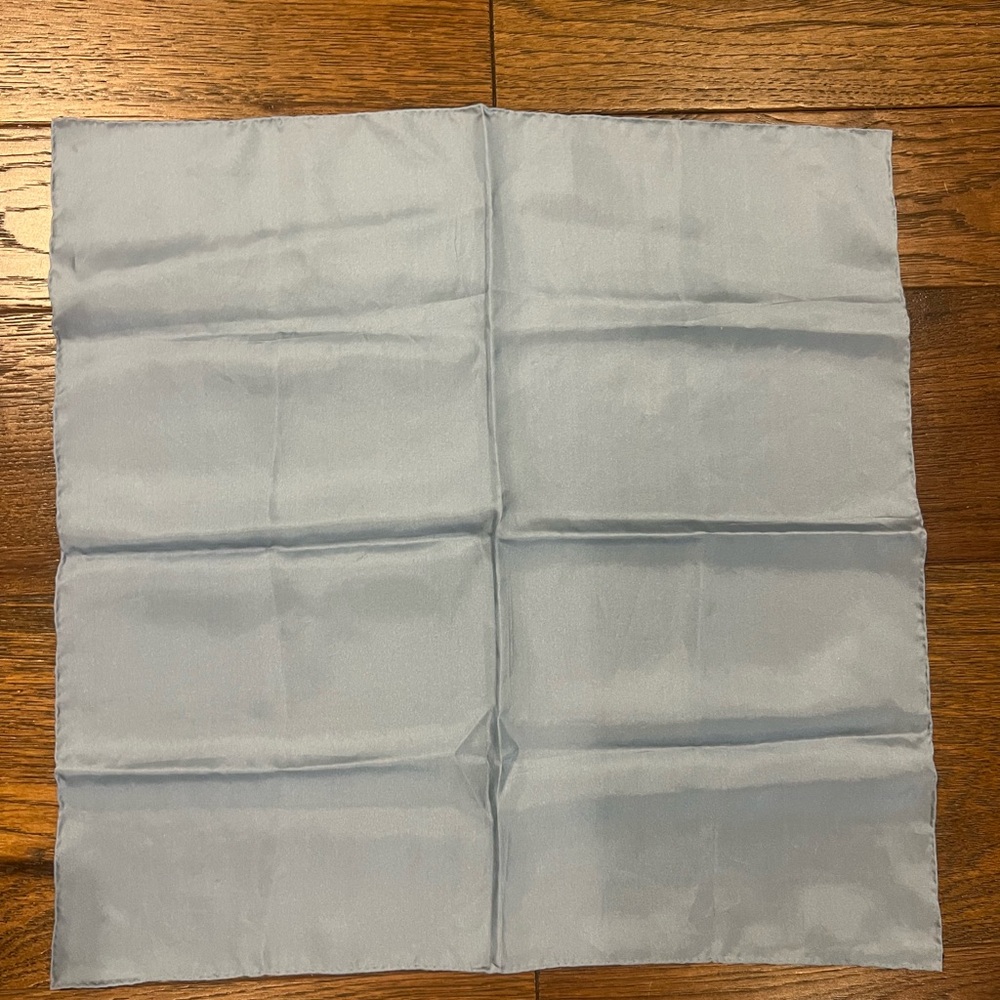 Vintage Blue/Gray All Silk Pocket Square